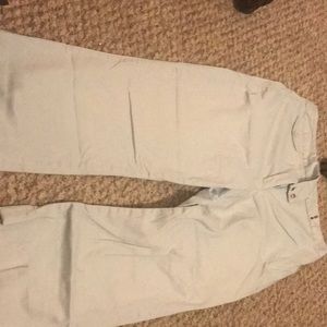 Light blue cuffed capris